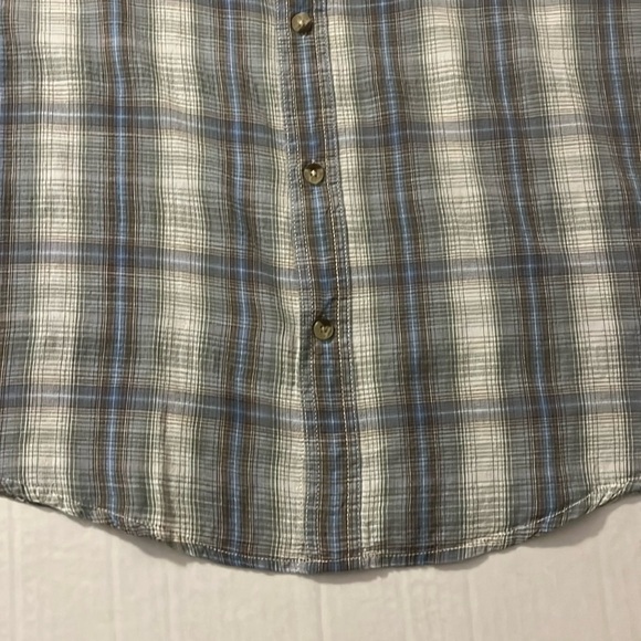 Weatherproof Plaid Shirt Mens Size XXL Green Blue Button Down Cotton Casual Work - Picture 4 of 13